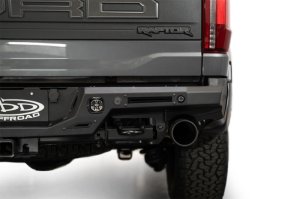 Ford F150 Raptor Bumper - Rear - Addictive Desert Designs - Rock Fighter - Hammer Black - `21-`27 Ford F150 Raptor Bumper - Rear - Addictive Desert Designs - Rock Fighter - Hammer Black - `21-`27